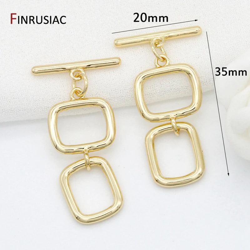 14K Plated Toggle Clasps Hooks for Bracelets Necklace Making Jewelry