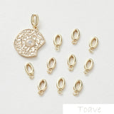 14K Plated Basic Pendant Parts DIY Beaded Necklace Bracelet Accessories 10pcs