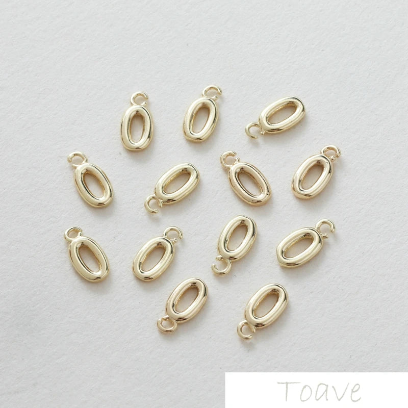 14K Plated Basic Pendant Parts DIY Beaded Necklace Bracelet Accessories 10pcs