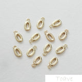 14K Plated Basic Pendant Parts DIY Beaded Necklace Bracelet Accessories 10pcs