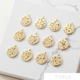 12 Constellation Pendant DIY Planet Bracelet Necklace Ear Stud 4pcs