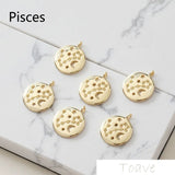 12 Constellation Pendant DIY Planet Bracelet Necklace Ear Stud 4pcs