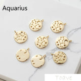 12 Constellation Pendant DIY Planet Bracelet Necklace Ear Stud 4pcs