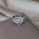 14K Plating Zircon Ring Korea Jewelry Women's Party Adjustable