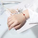 14K Plating Natural Tourmaline Rainbow Candy Lucky Pearl Bracelet