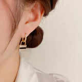 Zircon Bag Dangle Earrings - Double-Wear Hoop Earring - Wedding Jewelry