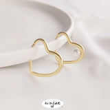 Heart-shaped Stud Earrings 925 Silver Needle DIY Earring Accessories