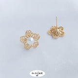14K Pearl Holder Earrings DIY 925 Silver Flower Earrings