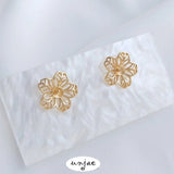14K Pearl Holder Earrings DIY 925 Silver Flower Earrings