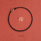 14K Red Line Lucky Bracelet for Women Red Brown Rope Line Charm Bracelet