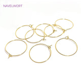 14K Gold/Rhodium Plated Circle Hoop Earrings for Women