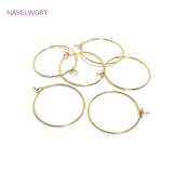 14K Gold/Rhodium Plated Circle Hoop Earrings for Women