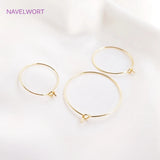 14K Gold/Rhodium Plated Circle Hoop Earrings for Women