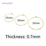 14K Gold/Rhodium Plated Circle Hoop Earrings for Women