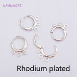 14K Gold/Rhodium Plated Hoop Earring Clasps - DIY Jewelry Accessories