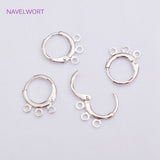 14K Gold/Rhodium Plated Hoop Earring Clasps - DIY Jewelry Accessories