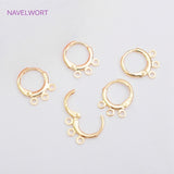 14K Gold/Rhodium Plated Hoop Earring Clasps - DIY Jewelry Accessories