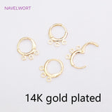 14K Gold/Rhodium Plated Hoop Earring Clasps - DIY Jewelry Accessories