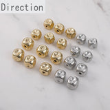 14K Square Matte Beaded Copper Plated DIY Hand Necklace Bracelet