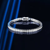 14K Princess Cut Lab Diamond Bangle Bracelet Wedding Jewelry Gift