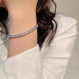 14K Princess Cut Lab Diamond Bangle Bracelet Wedding Jewelry Gift