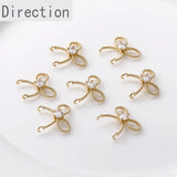 14K Wrapped Small Bow Pendant DIY Accessories