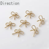 14K Wrapped Small Bow Pendant DIY Accessories
