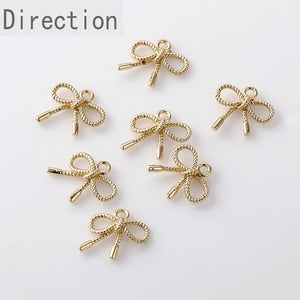 14K Wrapped Small Bow Pendant DIY Accessories