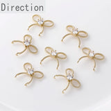 14K Wrapped Small Bow Pendant DIY Accessories