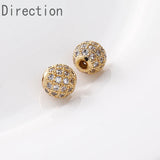 14K Gold-clad Zircon Straight-hole Beads