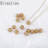 14K Gold-clad Zircon Straight-hole Beads