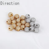 14K Gold-clad Zircon Straight-hole Beads