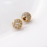 14K Gold-clad Zircon Straight-hole Beads