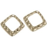 14K Gold-coated Square Hollow Pendant Earrings Accessory