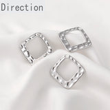 14K Gold-coated Square Hollow Pendant Earrings Accessory