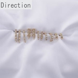 14K Gold Belt Ring Peach Heart Love Micro-Inlaid Zircon Earrings Jewelry