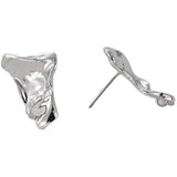 14K Gold-covered Unique Bumps Folds Earrings