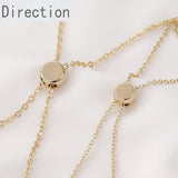 14K Gold-covered Double-hole Chain Adjusting Bead for DIY Jewelry