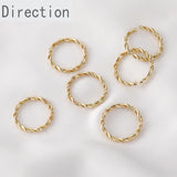 14K Gold Twisted Twist Open Link Ring Jewelry Accessories