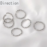 14K Gold Twisted Twist Open Link Ring Jewelry Accessories