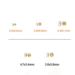 14K filled Ear clip earring back for DIY Jewelry 5pairs