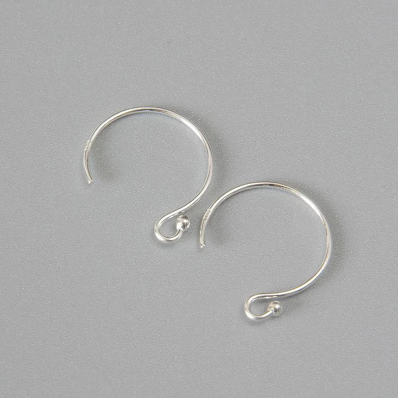 14K Filled Round Ball Bead Earring Hooks 925 Silver Circle Jewelry Making