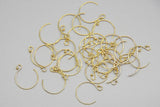 14K Filled Round Ball Bead Earring Hooks 925 Silver Circle Jewelry Making