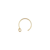 14K Filled Round Ball Bead Earring Hooks 925 Silver Circle Jewelry Making