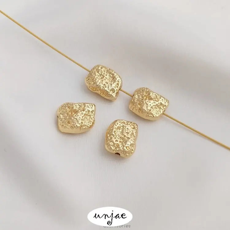 14K Gold Irregular Stone Spacer Beads DIY Bracelet Necklace