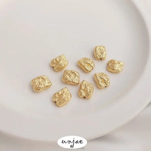 14K Gold Irregular Stone Spacer Beads DIY Bracelet Necklace