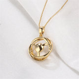 14K Gold-plated Bird Nest Zircon Pendant DIY Accessory for Women