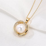 14K Gold-plated Bird Nest Zircon Pendant DIY Accessory for Women