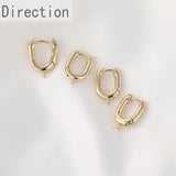14K Gold-plated French U-shaped Small Earrings