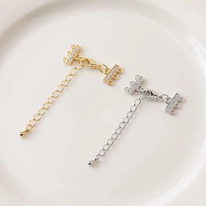 14K Gold-plated Necklace Chain with Zircon Charms for Jewelry Making